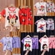 thumbnail image 2 of Pijama de manga corta para niños de Mickey Mouse Spider-Man, traje de verano para niña y niño, ropa de casa de dibujos animados, traje fino de dos piezas, Pijama14 128-135cm Gao Jinjia LED, 2 of 2