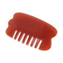 Unique Bargains 1 Pc Portable Head Massage Comb for Travel Red Resin