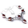 thumbnail image 3 of 925 Sterling Silver Baltic Amber Gemstone Handmade Jewelry Necklace Size-17-18, 3 of 4