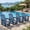 Blue, variant on DEAUL HDPE Adirondack Outdoor Glider Chair, 3-Position Adjustable Backrest All-Weather Heavy Duty Glider Chair for Pool, Teak (1 PC)