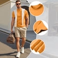 thumbnail image 7 of BRANROY Men's Short Sleeve T-Shirt Mock Neck - Lightweight Stretch Breathable Casual Summer Shirts for Men Slim Fit Base Layer Tee Top,Earthy Yellow L, 7 of 7