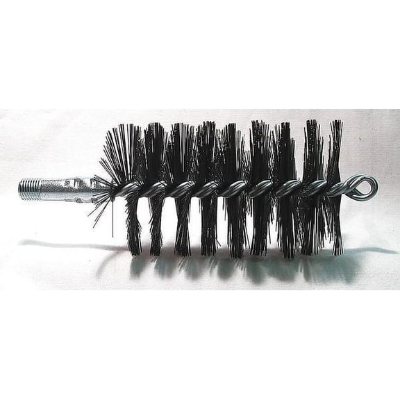 1Pack ToughGuy 3EDF7 Flue Brush, Dia 2 3/4, 1/4 MNPT, Length 8