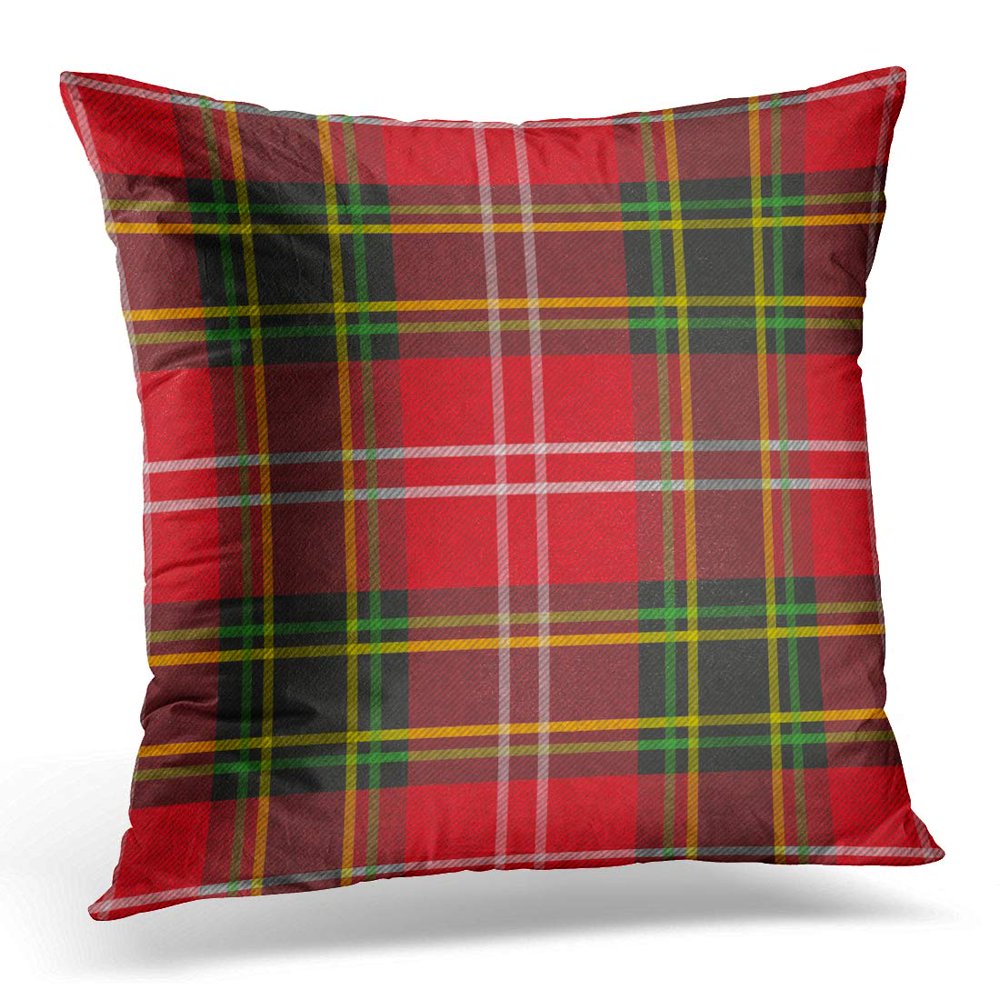 ECCOT Green Christmas Tartan Plaid Pattern Checkered for Prints Red