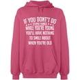 thumbnail image 2 of OXI Hoodie Sweatshirt - If You Don't Do Stupid Things, Basic Casual Hoodie for Men's and Women Fleece Hoodie Long Sleeve - Safety Pink Large, 2 of 3