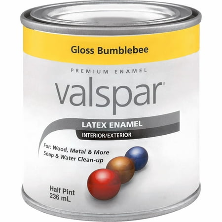 Valspar 65000 Premium Latex Enamel Paint 0.5 pt 400 sq-ft/gal Bumblebee