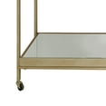 thumbnail image 4 of Benzara BM241223 27.75 x 36.25 x 19.75 in. Bar Cart with Beveled Mirror Shelves & Casters, Gray, 4 of 5