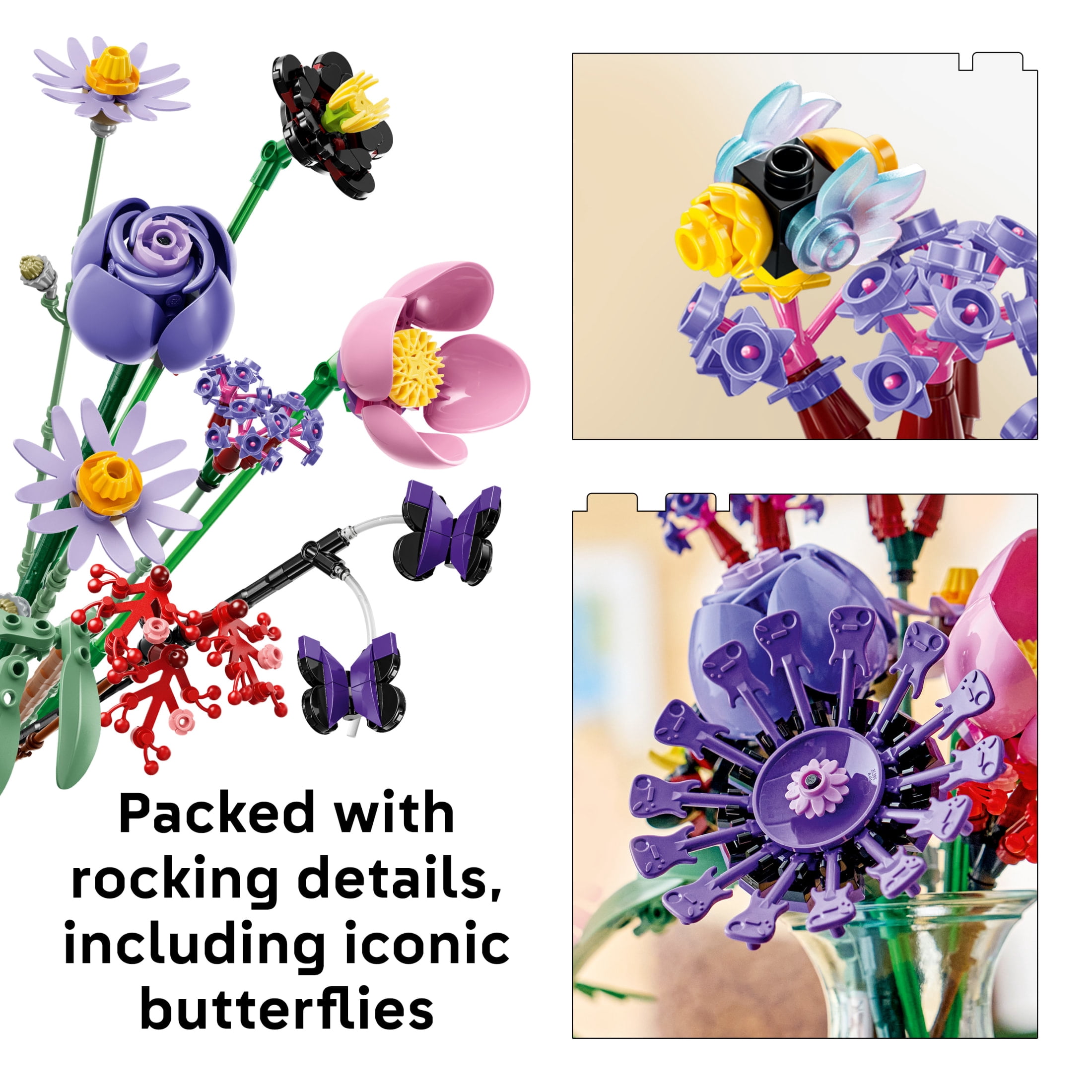 LEGO Botanicals & Editions Olivia Rodrigo's Flower Bouquet - Building Toy for Girls & Boys, Ages 9+ - Artificial Flowers for Bedroom Shelf or Desk, Home Decor - Gift for Music Fans - 11507