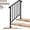 Black1-2, variant on Handrails for Outdoor Steps, 1 Step Stair Hand Rail Kit, Transitional Carbon Steel Railings with Installation Kit, Stair Rails for Seniors, Concrete Steps and Porch and Deck, Black Retro Arch