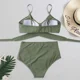thumbnail image 3 of Conjunto de bikini para mujer Push Up Crossover Verde S, 3 of 6