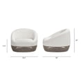 thumbnail image 2 of Willow 35.5" Upholstered Woven Patio Deep Seating Armchair Wheat Beige, 2 of 7