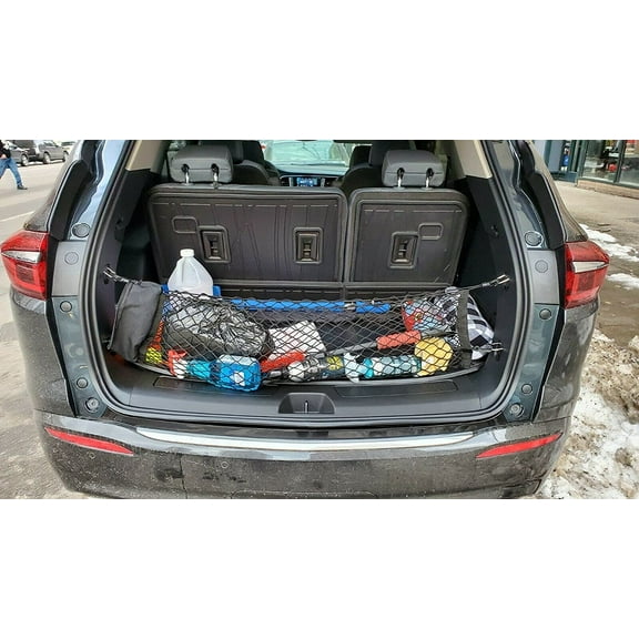 EACCESSORIES EA Rear Trunk Organizer Cargo Net for Buick Enclave 2018-2023 – Envelope Style Cargo Net – Premium Mesh Car Trunk Organizer Vehicle Carrier Storage – Compatible with Buick Enclave