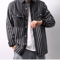 thumbnail image 6 of Npasoilc Denim Cargo Shirt For Men Long Sleeve Button Down Western Retro Casual Jean Work Shirts Lapel Jean Shirt Soft Fall Tops Comfortable Stylish Sweatshirts, 6 of 9