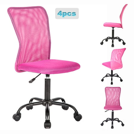 - Set Of 4 Mid-Back Mesh Office Chair Computer Task Swivel Seat Ergonomic Chair