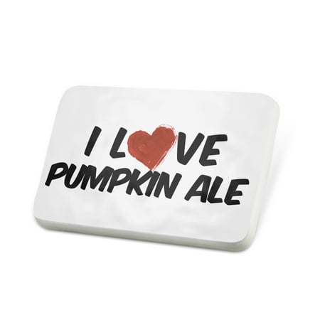 Porcelein Pin I Love Pumpkin Ale Beer Lapel Badge –