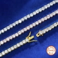 thumbnail image 4 of Moissanite Tennis Bracelet for Women 18K Women's Tennis Bracelet Gold 925 Sterling Silver Tennis Bracelet Men Lab Grown Diamonds Necklace Gold Tennis Necklace for Wedding, 4 of 6