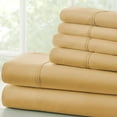 thumbnail image 3 of iEnjoy Home 6-PC Luxury Ultra Soft Queen Bed Sheet Set in Gold, 3 of 3