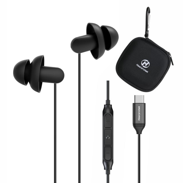 Auriculares Sleep Hearprotek con micrófono para Android, 2 pares