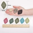 thumbnail image 3 of DIY 7 Pairs Hollow Leather Earrings Making Kit Leather Links Pendants & Jump Rings & Brass Earring Hooks for Earring Jewelry Making DIY Craft Accessory, 3 of 7
