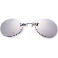 thumbnail image 1 of YAMEE Retro Round Clip-On Nose Sunglasses Matrix Morpheus Movie Rimless Clamp Glasses, 4 Colors, 1 of 6