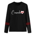 thumbnail image 4 of Bainana Long Sleeve Graphic T Shirt For Women Letter Print Crew Neck Canada Day Celebration Tops Comfortable Casual Ladies Festival Partywear Top Black Size L, 4 of 4