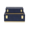 thumbnail image 4 of Zynova Rectangular Box Set - Blue Faux Shagreen, 4 of 13