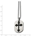 thumbnail image 3 of Stainless Steel Black Plated Cross Necklace 22in, 3 of 3