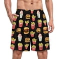 thumbnail image 1 of NICKSUN Shorts de Pyjama Amusants pour Hommes, Bas de Pyjama Courts Doux avec Poches, Fast Food Burger Frites, m, 1 of 6