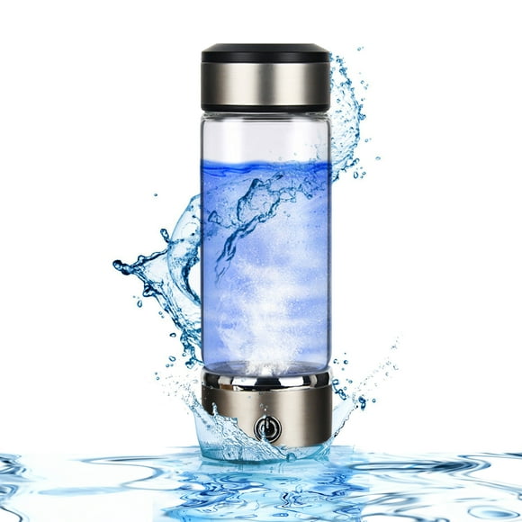 420ML Hydrogen Water Ionizer Cup Portable Rechargeable Rapid Electrolysis Hydrogen-rich Water Maker Glass Bottle