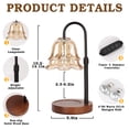 thumbnail image 5 of Funistree Flower Candle Warmer Lamp with Timer & Dimmer, Adjustable Height, House Warming Birthday Gifts for Women Mom, Wax Warmer Lamp for Jar Candles with 2 Bulbs, 5 of 7
