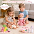 thumbnail image 6 of Chuvikid 20Pcs Baby Doll Accessories Set with Carry Handbag for Storage-Feeding Set,Pacifier,Bottles,Bowl Spoons,Dolls Feeding Kit for Kids Girls Party Gift Aged 3-12, 6 of 8