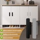 thumbnail image 2 of Injueey 8 Uds ABS ayudante de manija de estilo moderno para puertas correderas y ventanas fácil instalación estructura fuerte Decoración del hogar Gris+Negro, 2 of 6