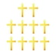 thumbnail image 2 of 10 piezas de adorno de pastel de cruz de acrílico ligero de lujo para decoración de pastel de cruz Oro, 2 of 9