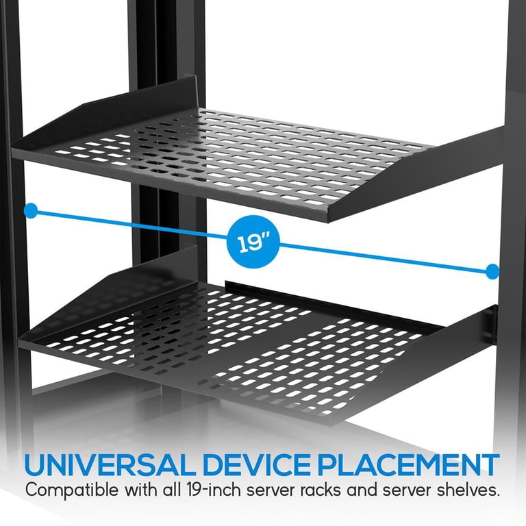 Server Rack Shelves PYLE 1U+2U - 19-Inch Universal Mounting Tray With ...