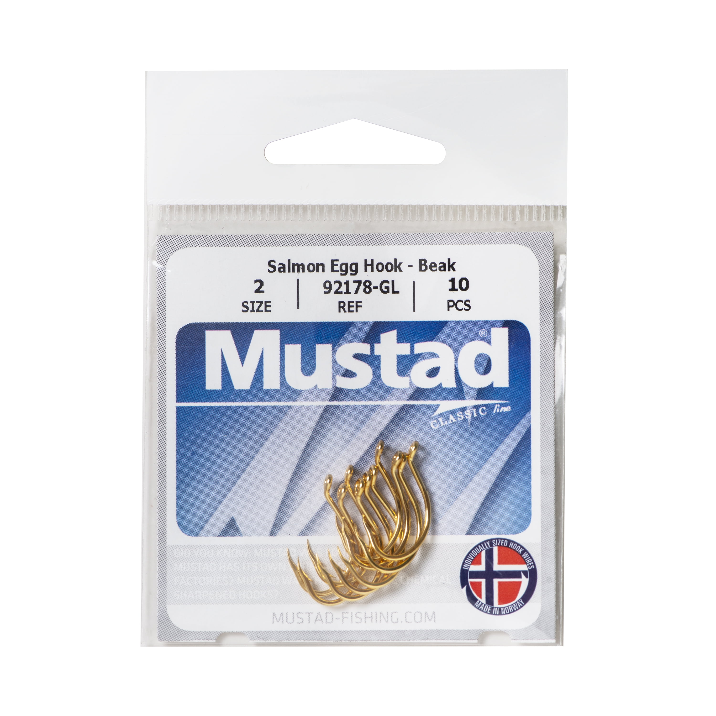 (5 pack) Mustad Gold Salmon Egg Size 4