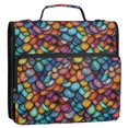 thumbnail image 5 of FORMRS Zipper Binder with Shoulder Strap 2-inch Ring 500 Sheet Capacity File Bag, Vibrant Dragon Scales Pattern, 5 of 5