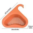 thumbnail image 2 of SHAR Thickened Triangle Sink Rack (Yellow), Swan Shaped Sink Strainer Basket, Kitchen Drainer Storage Rack for Fruits, Vegetables, Garbage, Leftovers, 2 of 5