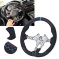 thumbnail image 4 of Car Steering Wheel, Flat Bottom Steering Wheel  Performance Stable Replacement High   For Car Blue 12 O-Clock Ring, 4 of 8