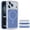 Gray, variant on TECH CIRCLE for iPhone 16 Plus Case, Perforated Mesh-Style Back, Built-in Magnetic Ring,  Camera Lens Protector, Compatible with MagSafe, Heat Dissipation Lightweight Slim Basic Case, Dark Blue