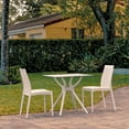 thumbnail image 5 of Luxury Commercial Living 3-Piece White Recyclable Outdoor Patio Dining Set 35", 5 of 5