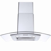Joeaonz 30" Stainless Steel Wall Mount Range Hood 450CFM with LED Light, 3-Speed Fan, Dishwasher-Safe Filters