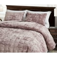 thumbnail image 3 of Chezmoi Collection Piers Dusty Pink Velvet Quilt Queen Set, 3-Piece Lush Plush Distressed Velvet Bedding All Season Lightweight Bedspread, Brushed Microfiber Reverse with Double Square Stitch, 3 of 9