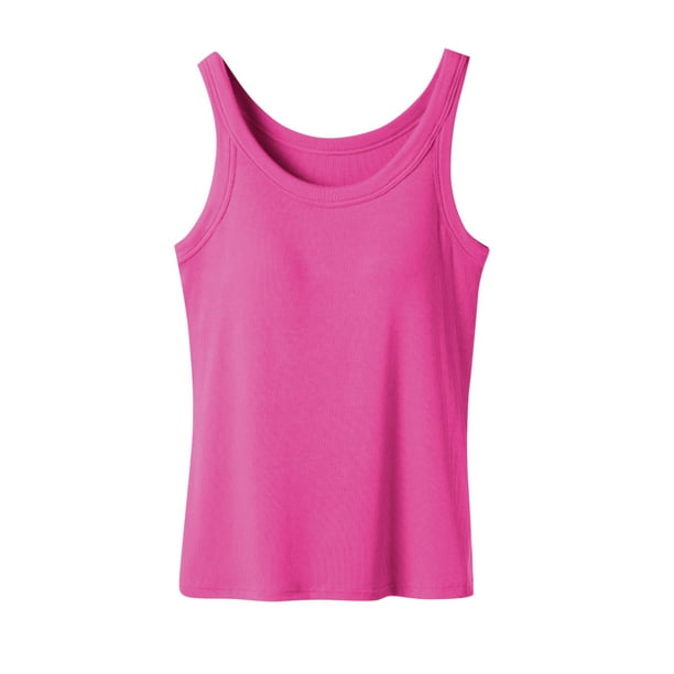 Tops de Manga Corta Sexy para Mujeres de Color Sólido con Almohadilla de Pecho sin Anillos de Acero, Top de Pijama Y Ropa Interior