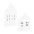 thumbnail image 6 of Soimiss 2Pcs White Decorative Small Houses Wood Slices for Xmas Party Scene Home Decor, 6 of 8