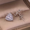 thumbnail image 4 of HANXIULIN Women's Fashion Crystal Heart Shaped Earring Studs Jewelry Gift for Women Girls, 4 of 6