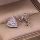 thumbnail image 5 of Pendientes de cristal joyería pendiente corazón mujer corazón deslumbrante regalo pendientes de moda, 5 of 6