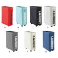thumbnail image 2 of 22-Inches Rolling Slim Laundry Hamper on Wheels Clothes Basket Tall Thin Dirty Clothes Bin Storage Basket Organizer Sorter Bedroom Bathroom 15.4×7.8×22 in ( Beige), 2 of 8
