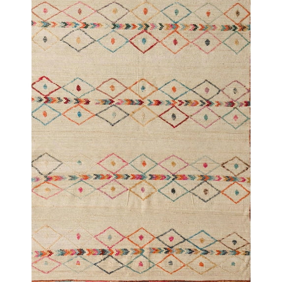 Ahgly Company Machine Washable Indoor Rectangle Abstract Light Copper Gold Area Rugs, 8' x 12'