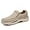 Khaki, variant on Men’s Canvas Loafers Lace Up Breathable Lightweight Casual Non Slip Comfortable Walking Boat Shoes Dress Oxfords Business Shoes