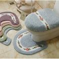 thumbnail image 4 of BeesClover Tapis de Toilette en Forme de U Antidérapant Style Pastorable, 4 of 8