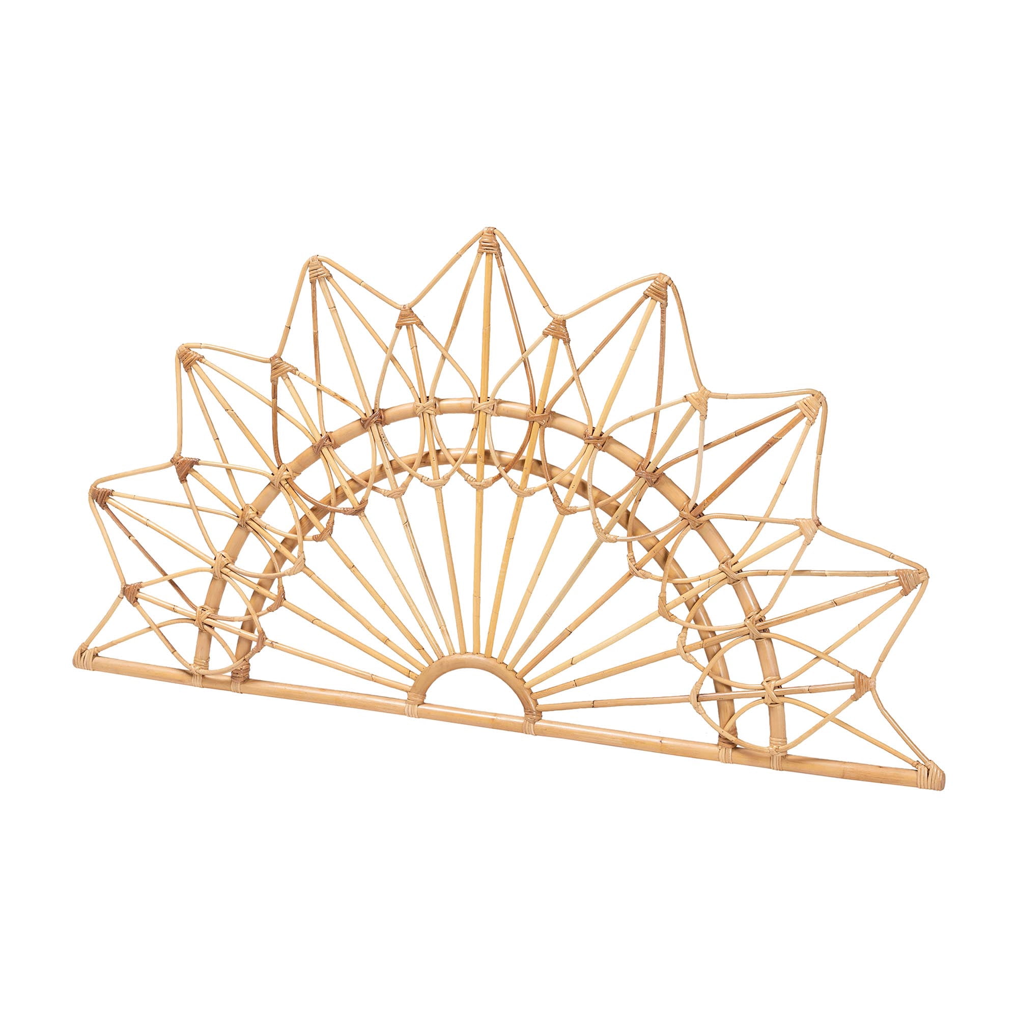 bali & pari Solara Boho Wall-Mount Headboard, Queen, Natural Brown